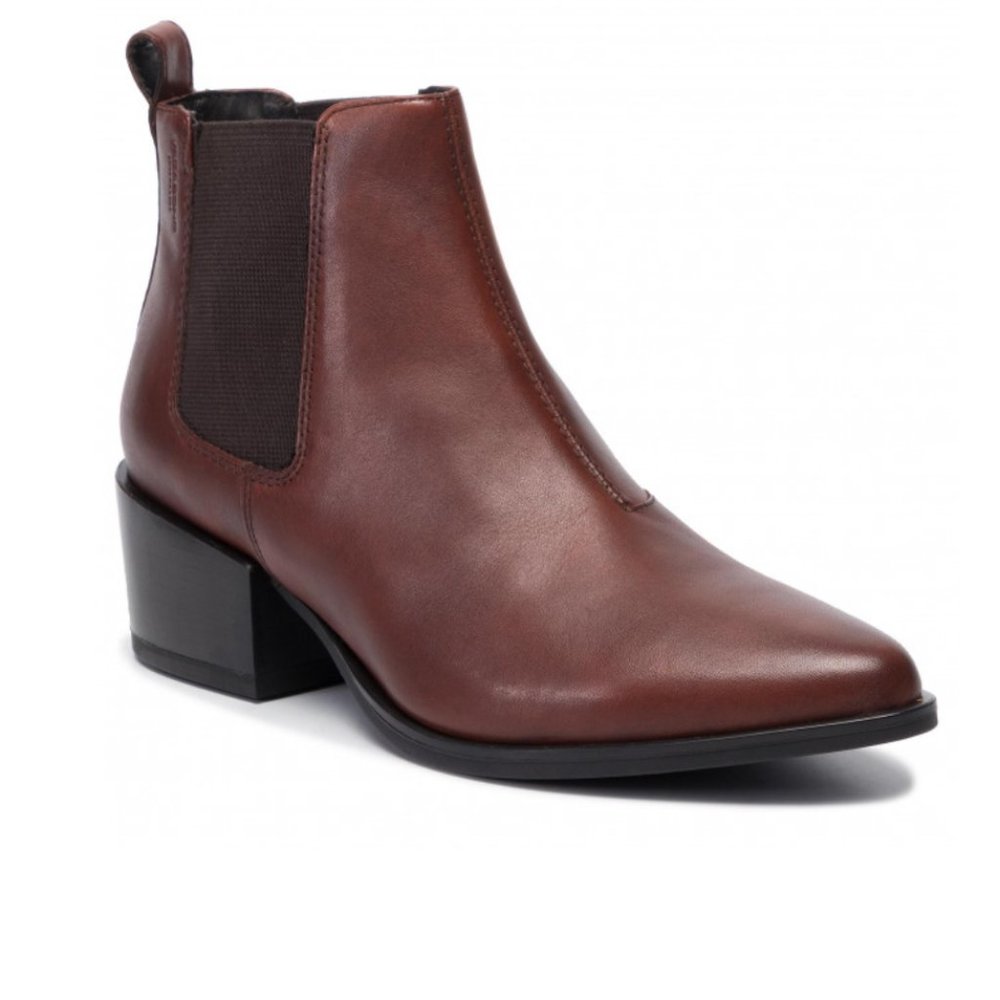 VAGABOND Marja Leather Chelsea Boots in Brandy Brown - Size EU 38 / US 8